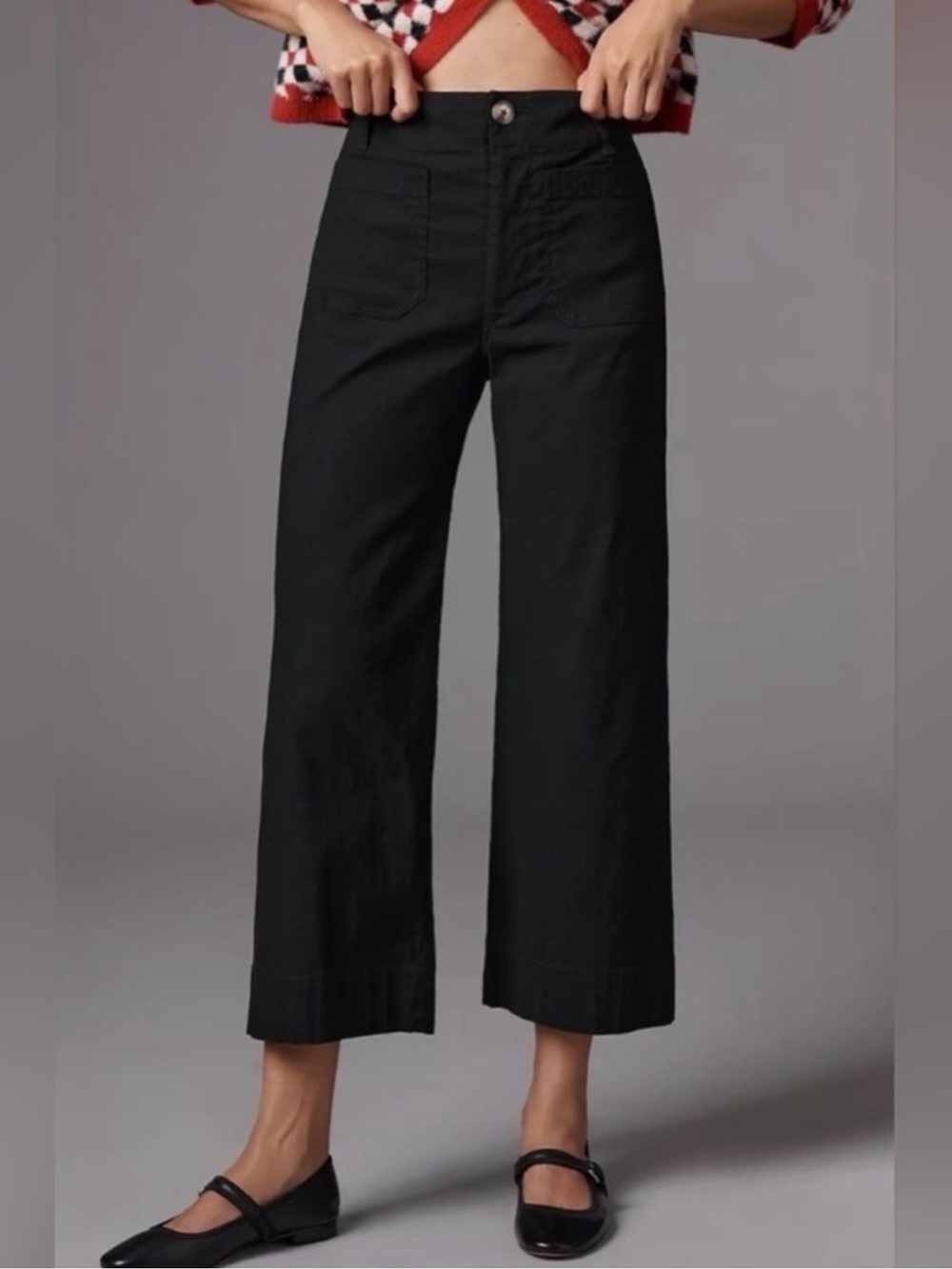 Anthropologie Maeve the Colette wide leg pant linen blend NEW